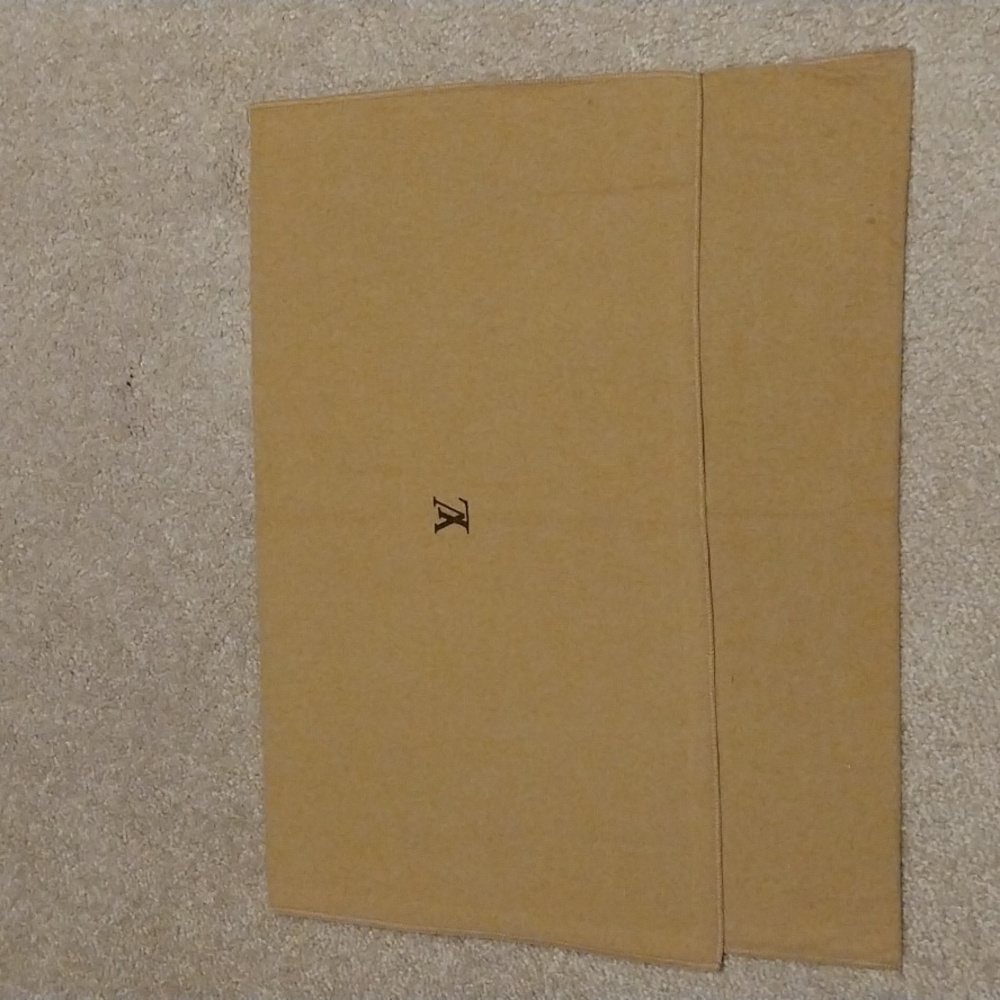 Louis Vuitton Beige Storage Pouch Fold Over Dust Bag